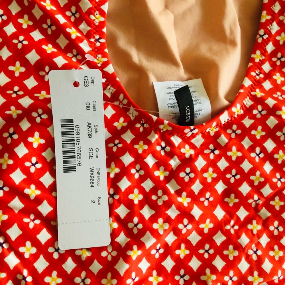 J. Crew classic 1- piece swimsuit size 2.